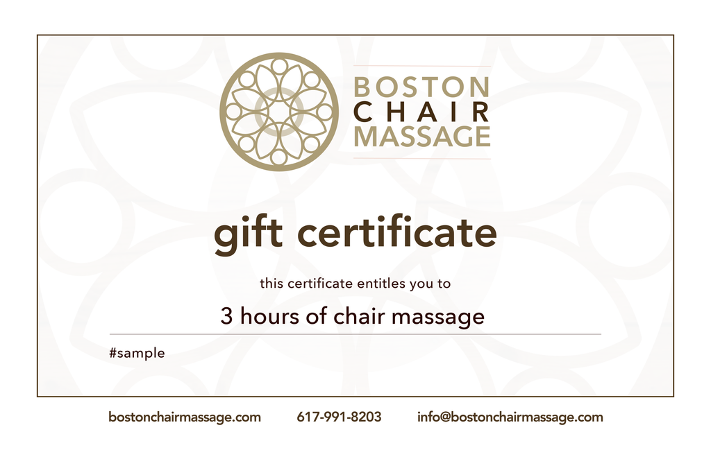 A 3 Hour Chair Massage Event