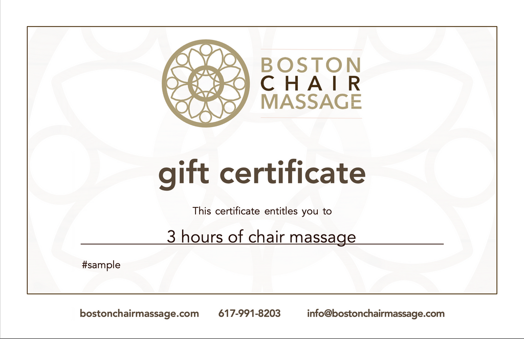 3-Hour Chair Massage Event