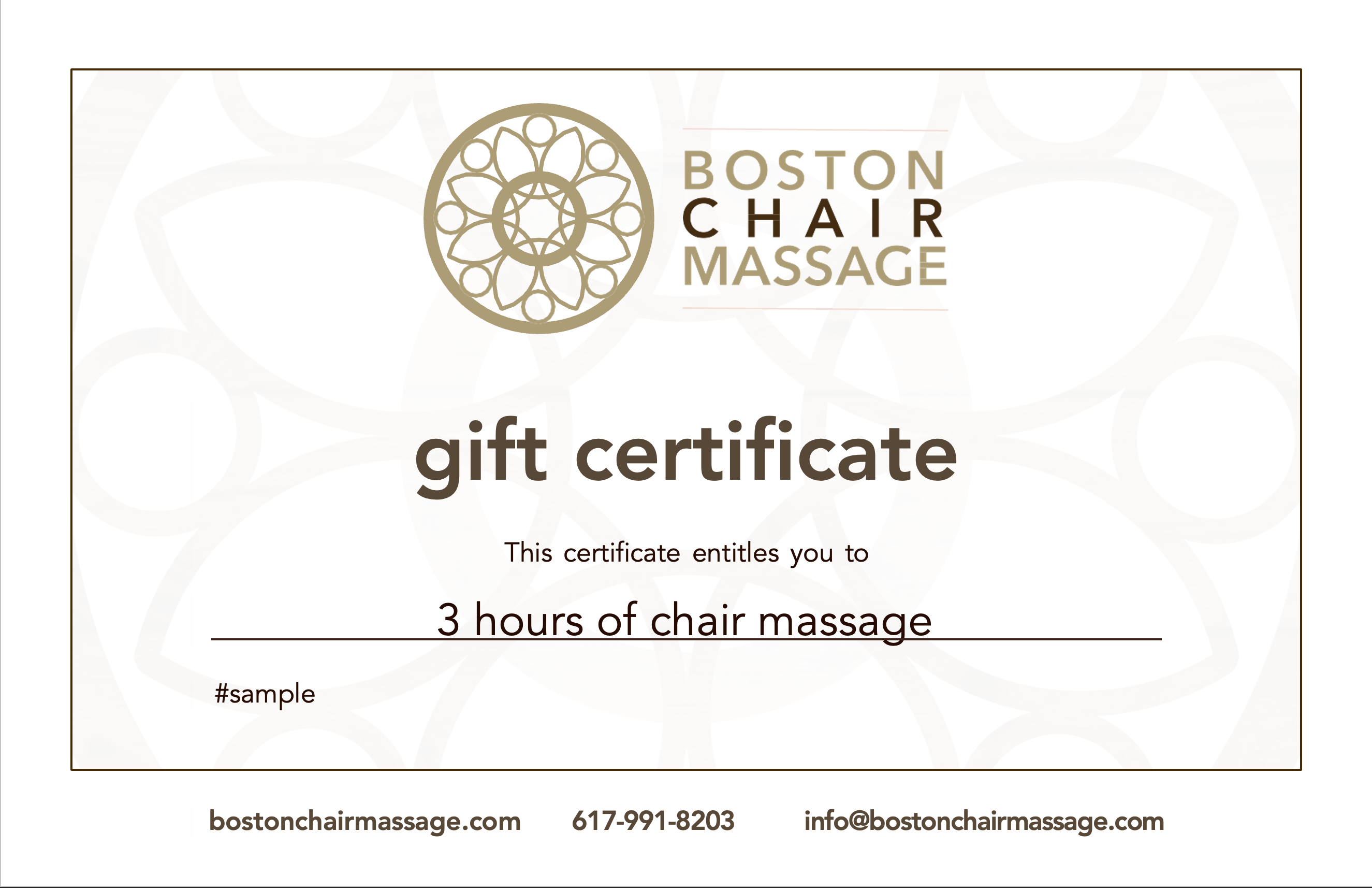 3-Hour Chair Massage Event